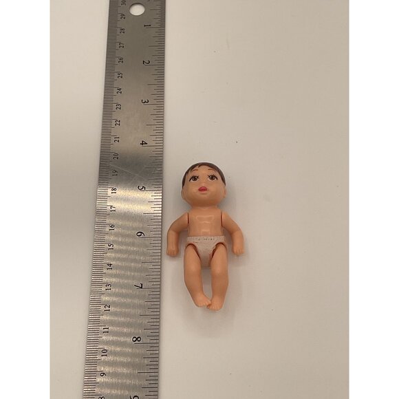 Mattel Barbie Little Brother/Sister Baby Doll With Brown Hair & Diaper - Picture 4 of 4